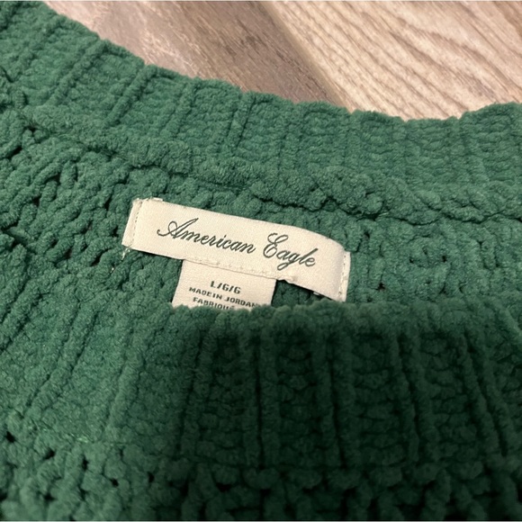 American Eagle Emerald Green Chunky Knit Sweater - Picture 5 of 9